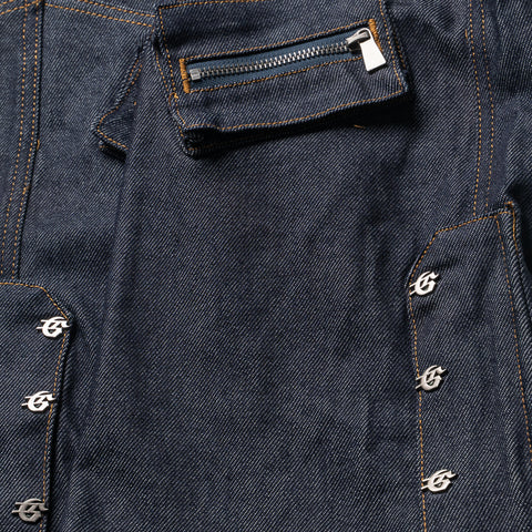 Godspeed New York Rockstar Flare Cargo Denim - Raw Blue