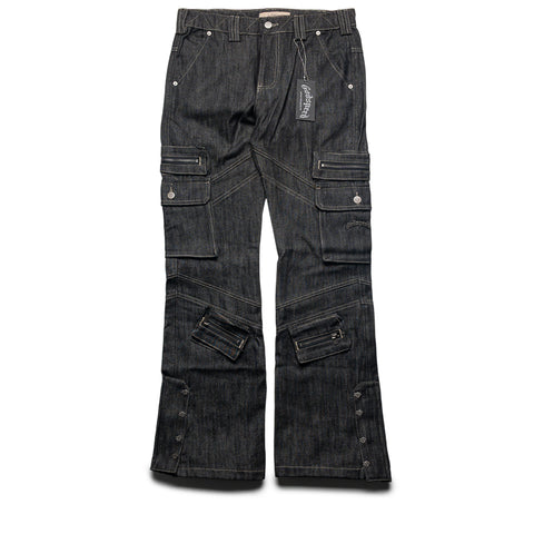 Godspeed New York Rockstar Flare Cargo Denim - Raw Black