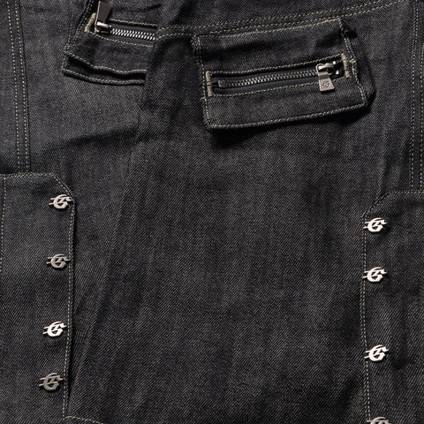 Godspeed New York Rockstar Flare Cargo Denim - Raw Black