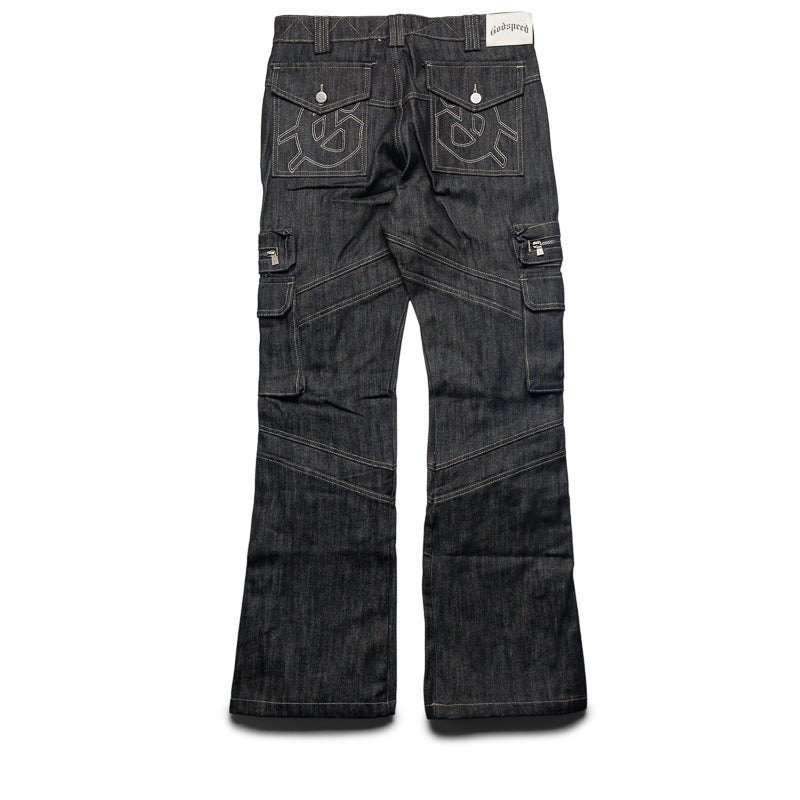 Godspeed New York Rockstar Flare Cargo Denim - Raw Black – Sneaker