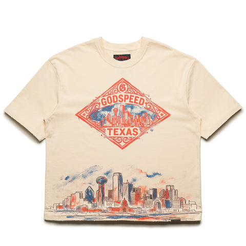 Godspeed New York Texas Skyline Tee - Bone