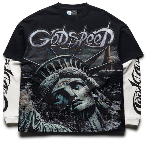 Godspeed New York Sunken Liberty 2 Layered Tee - Black