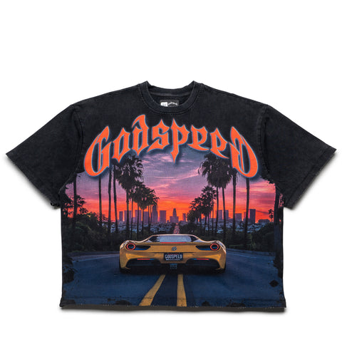 Godspeed New York Sunset Blvd Tee - Black Wash
