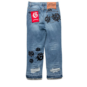 Godspeed New York Scattered GS Logo Denim - Blue Wash
