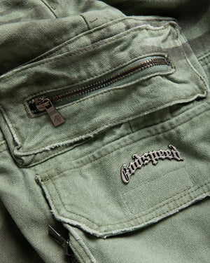 Godspeed New York Skidrow Flared Cargo Pants - Sage