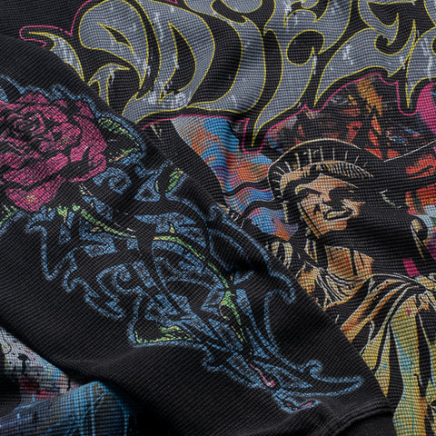 Godspeed New York Vandal Thermal L/S Tee - Black Wash