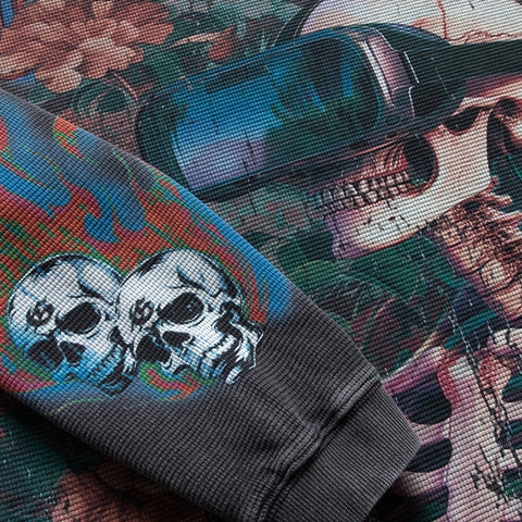 Godspeed New York Vision Flowers L/S Thermal - Grey Washed