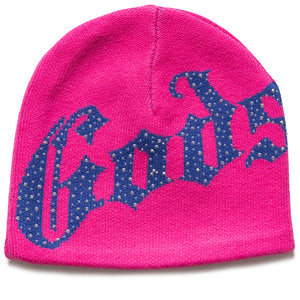 Godspeed New York OG Logo Studded Beanie - Fuchsia Pink