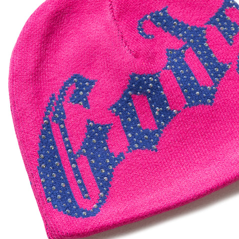 Godspeed New York OG Logo Studded Beanie - Fuchsia Pink