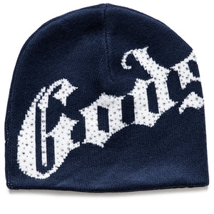 Godspeed New York OG Logo Studded Beanie - Navy/White