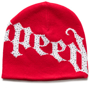 Godspeed New York OG Logo Studded Beanie - Red/White