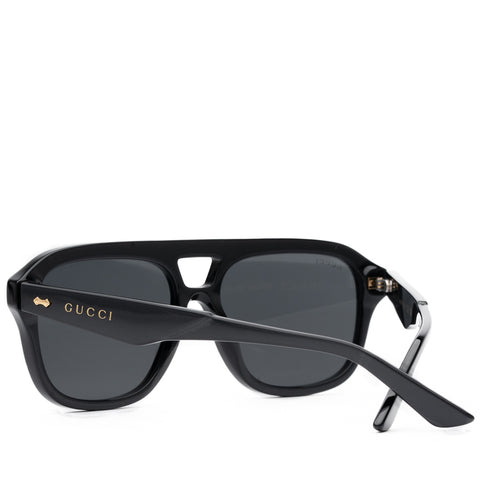 Gucci Aviator Sunglasses - Black/Solid Grey