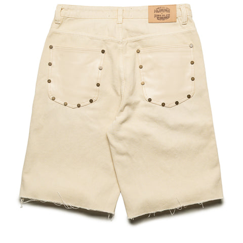 Homme Femme Arsenal Studded Canvas Shorts - Cream