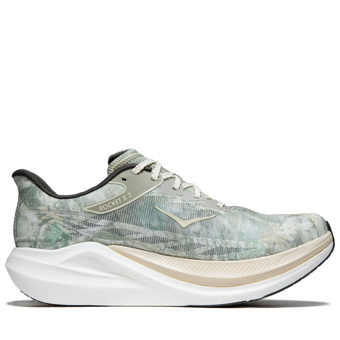John Elliott x Hoka Rocket X 3 - Spray Green/Antique White