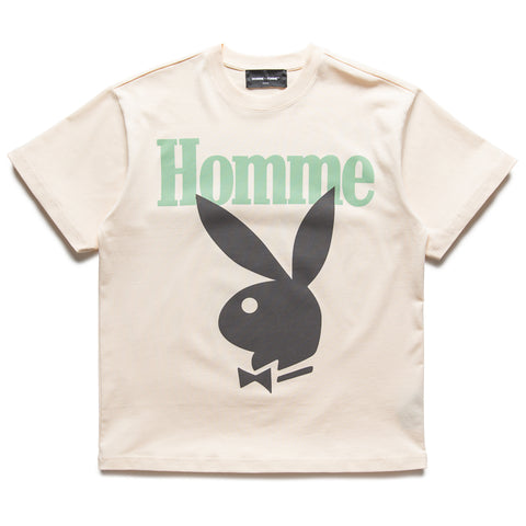 Homme Femme Twisted Bunny Tee - Cream/Green