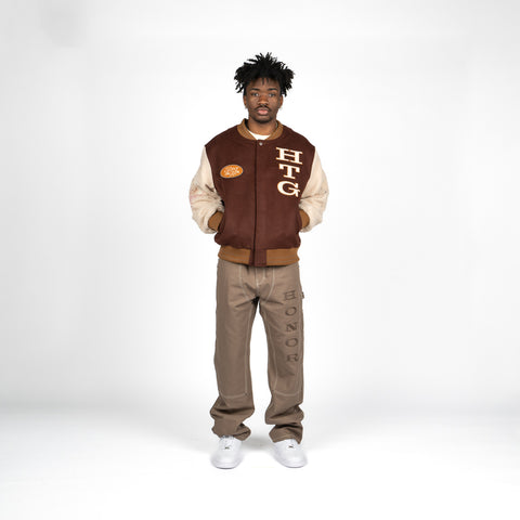 Honor The Gift Letterman Jacket - Brown