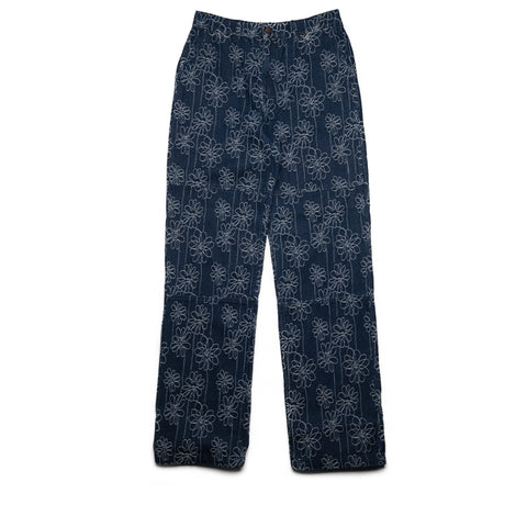 Honor The Gift Flower Jacquard Pant - Indigo