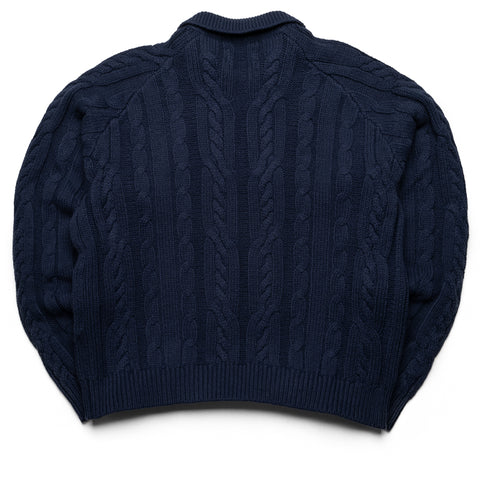 Honor The Gift Cable Zip Leisure Henley - Navy