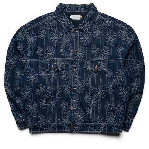 Honor The Gift Flower Jacquard Jacket - Indigo