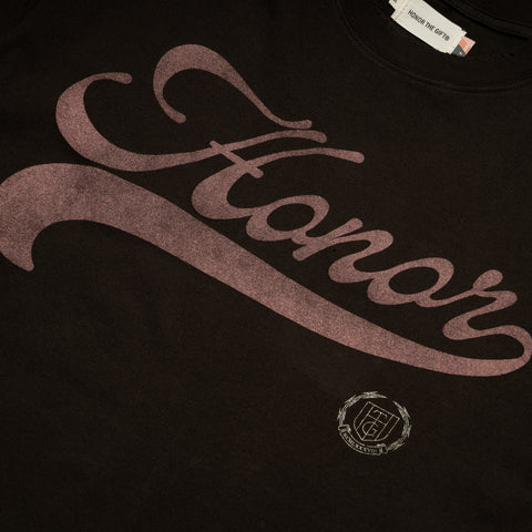 Honor The Gift Holiday Script Tee - Black