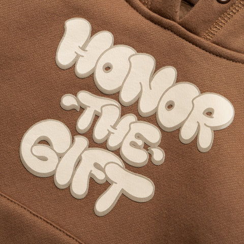 Kids Honor The Gift Bubble Hoodie - Clay