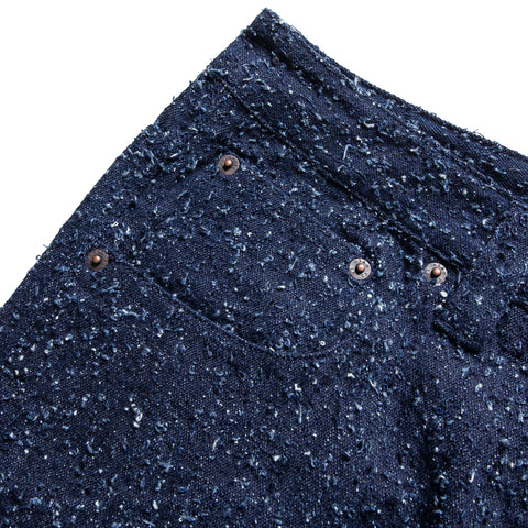 Honor The Gift Nep Yarn Wide Leg Pants - Blue