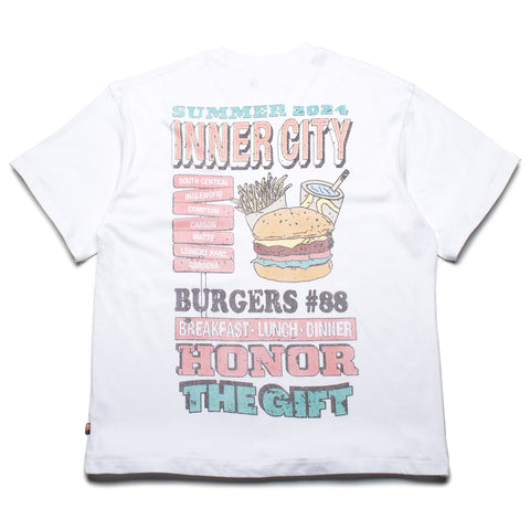 Honor The Gift Burgers Tee - White