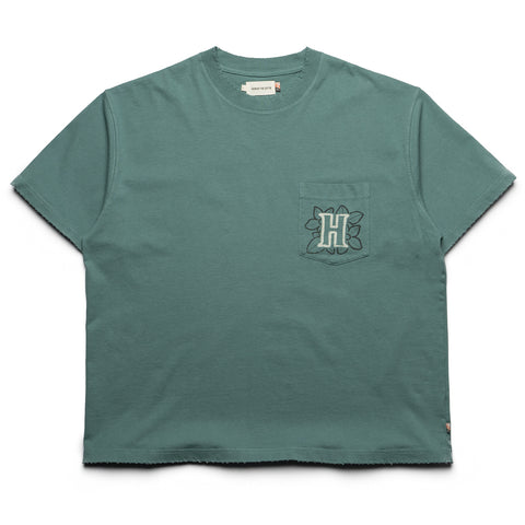 Honor The Gift Floral Pocket Tee - Teal