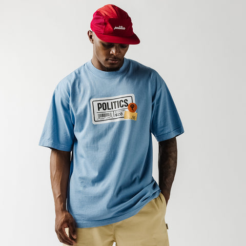 Politics Market Tee - Clear Blue