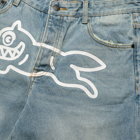 Ice Cream Balboa Jean Shorts - Blue Dream
