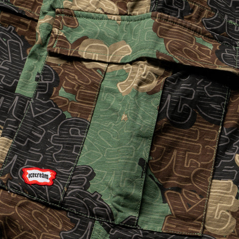 Ice Cream Big Block Cargo Pants - Camo