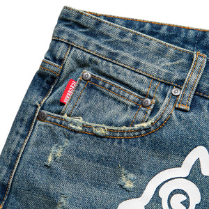 Ice Cream Baskin Jean Shorts - Blue Fudge