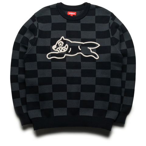 Ice Cream Check Sweater - Black
