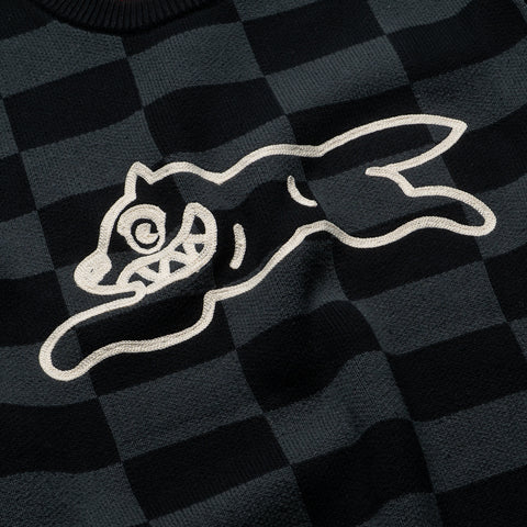 Ice Cream Check Sweater - Black