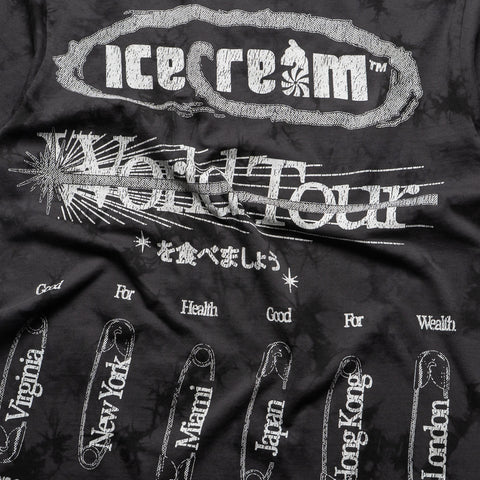 Ice Cream Creepy Crawler Knit Tee - Charcoal Art