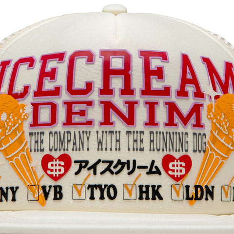 Ice Cream Check List Hat - Antique White