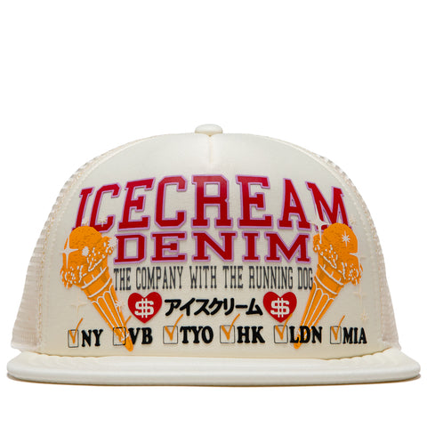 Ice Cream Check List Hat - Antique White