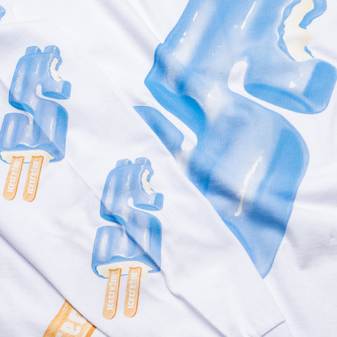 Ice Cream Dollar Pop L/S Tee - White