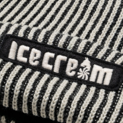 Ice Cream Double Dip Knit Beanie - Black