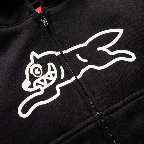 Kids Ice Cream Dog Town Zip Front Hoodie - Black