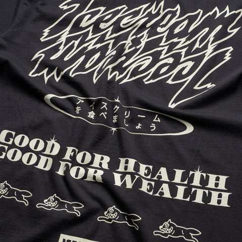 Ice Cream Money On My Mind Knit Tee - Charcoal Art