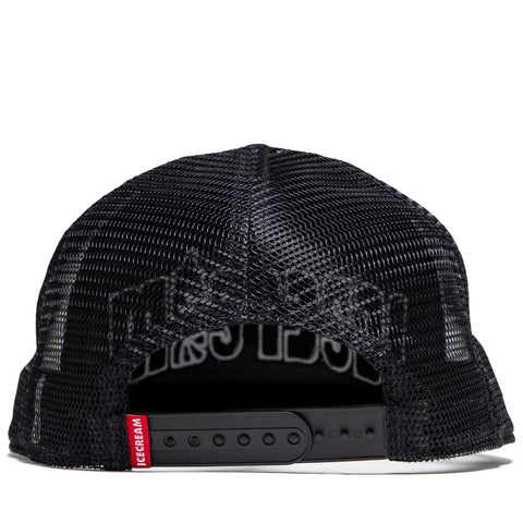 Ice Cream Outline Trucker Hat - Black