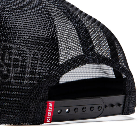 Ice Cream Outline Trucker Hat - Black