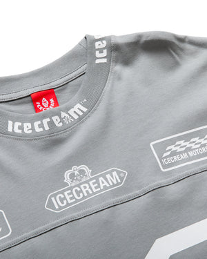 Ice Cream Strawberry L/S Knit Tee - Neutral Gray