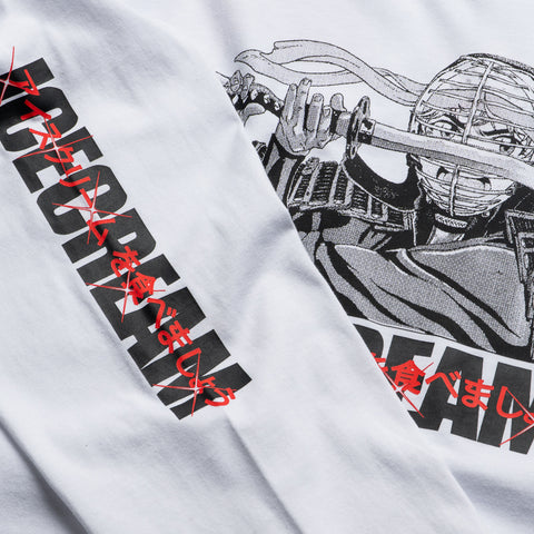 Ice Cream Train Harder L/S Knit Tee - White