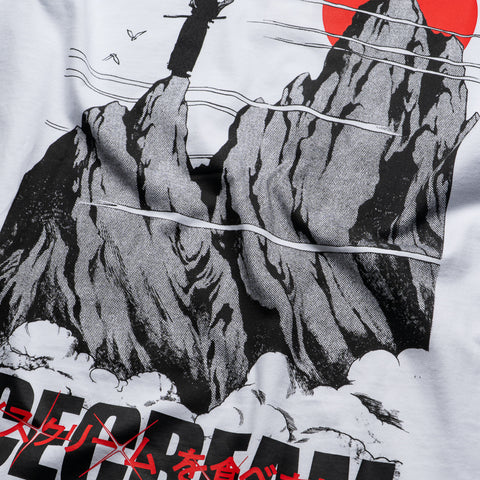 Ice Cream Train Harder L/S Knit Tee - White