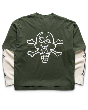 Ice Cream Bones L/S Knit Tee - Four Leaf Clover