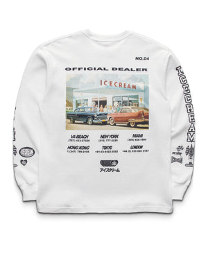 Ice Cream Helmet L/S Knit Tee - White