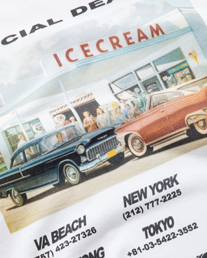 Ice Cream Helmet L/S Knit Tee - White