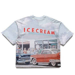 Ice Cream Storefront Knit Tee - White